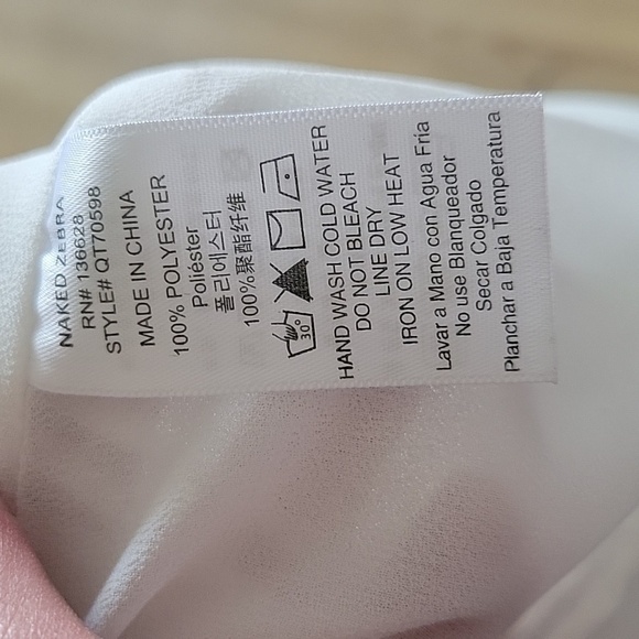 NAKED ZEBRA White Camisole M - Picture 5 of 5